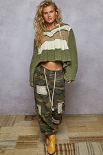 Boho Patchwork Ruffle Top