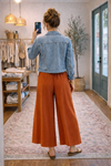 Effortless Rust Wide-Leg Jumpsuit