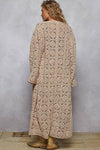 Mocha V-neck Crochet Cardigan