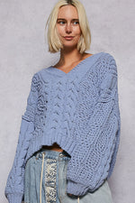 Coastal Breeze Cable Knit Sweater
